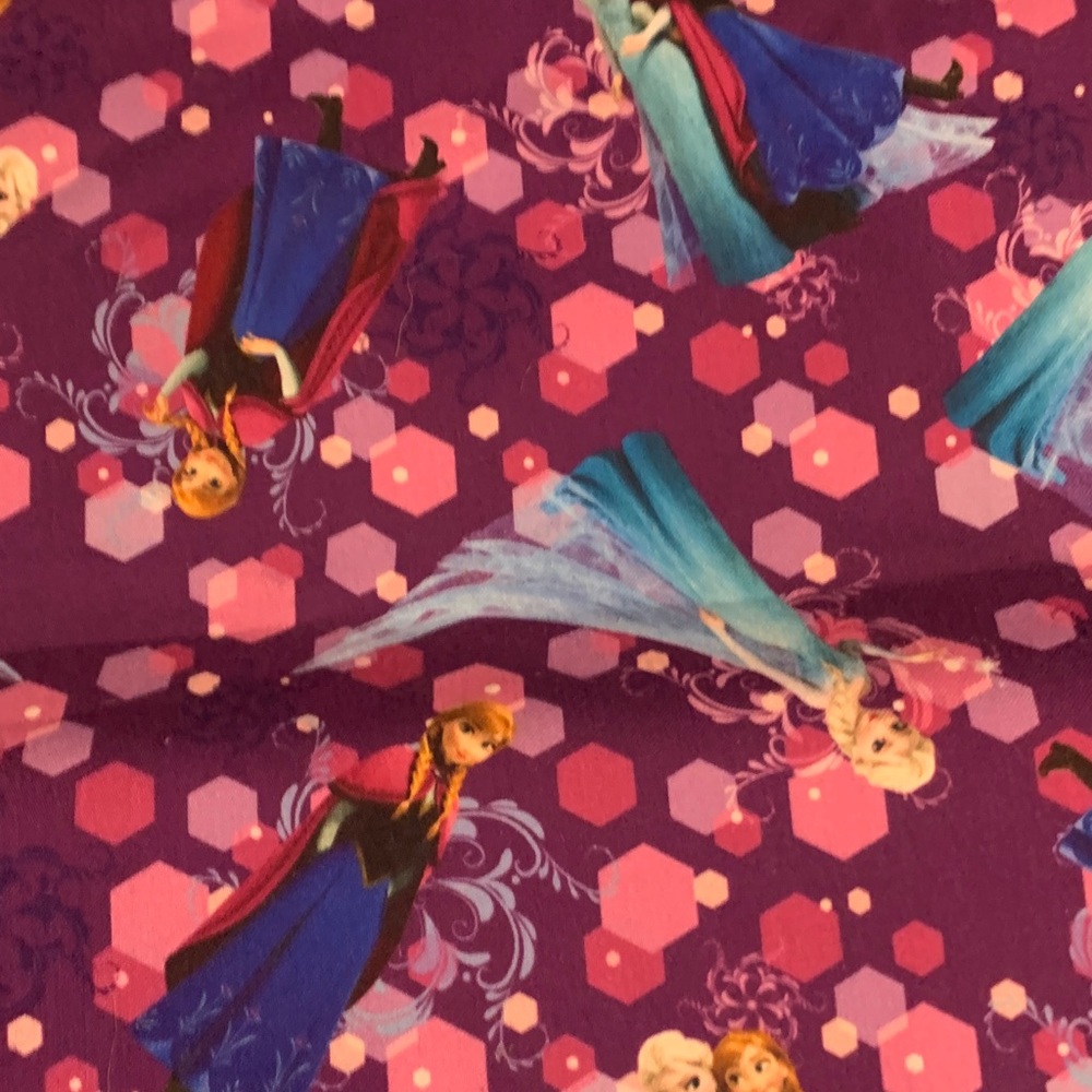 Purple and Pink Disney Frozen Fabric Brand New Thick Fabric